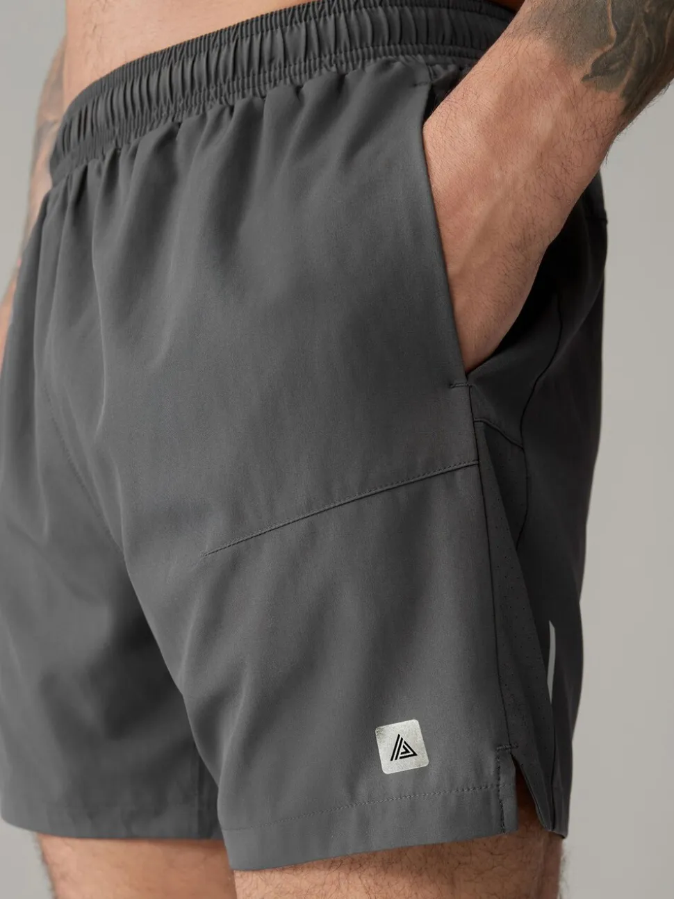 Leisteen grijs - 7 inch - Active sportschoolshort