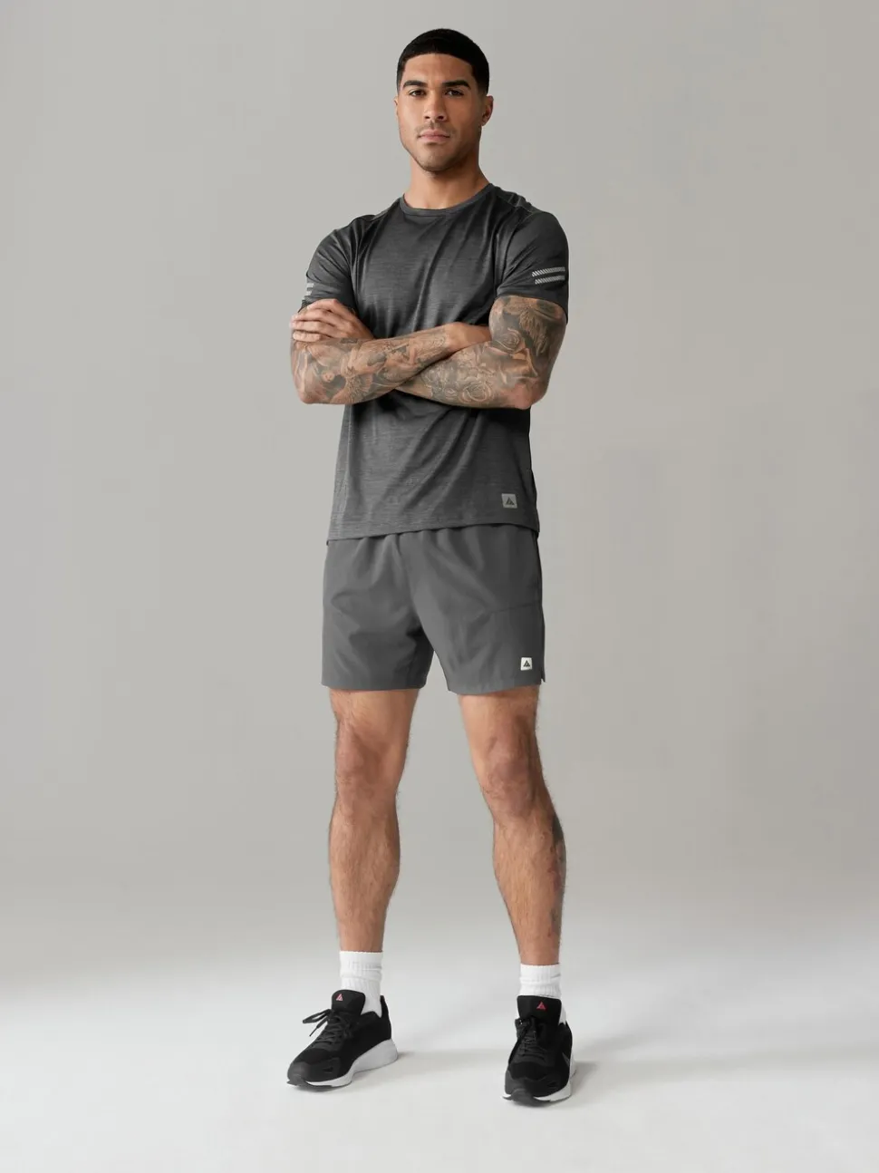 Leisteen grijs - 7 inch - Active sportschoolshort