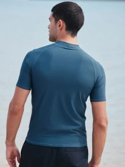 Leisteen grijs - Actief rash vest met korte mouwen