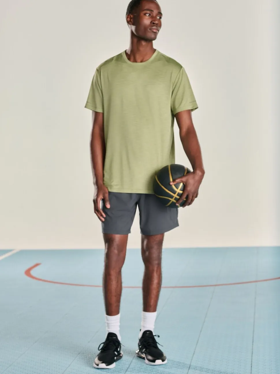 Leisteen grijs - Active cargo gym trainingshorts