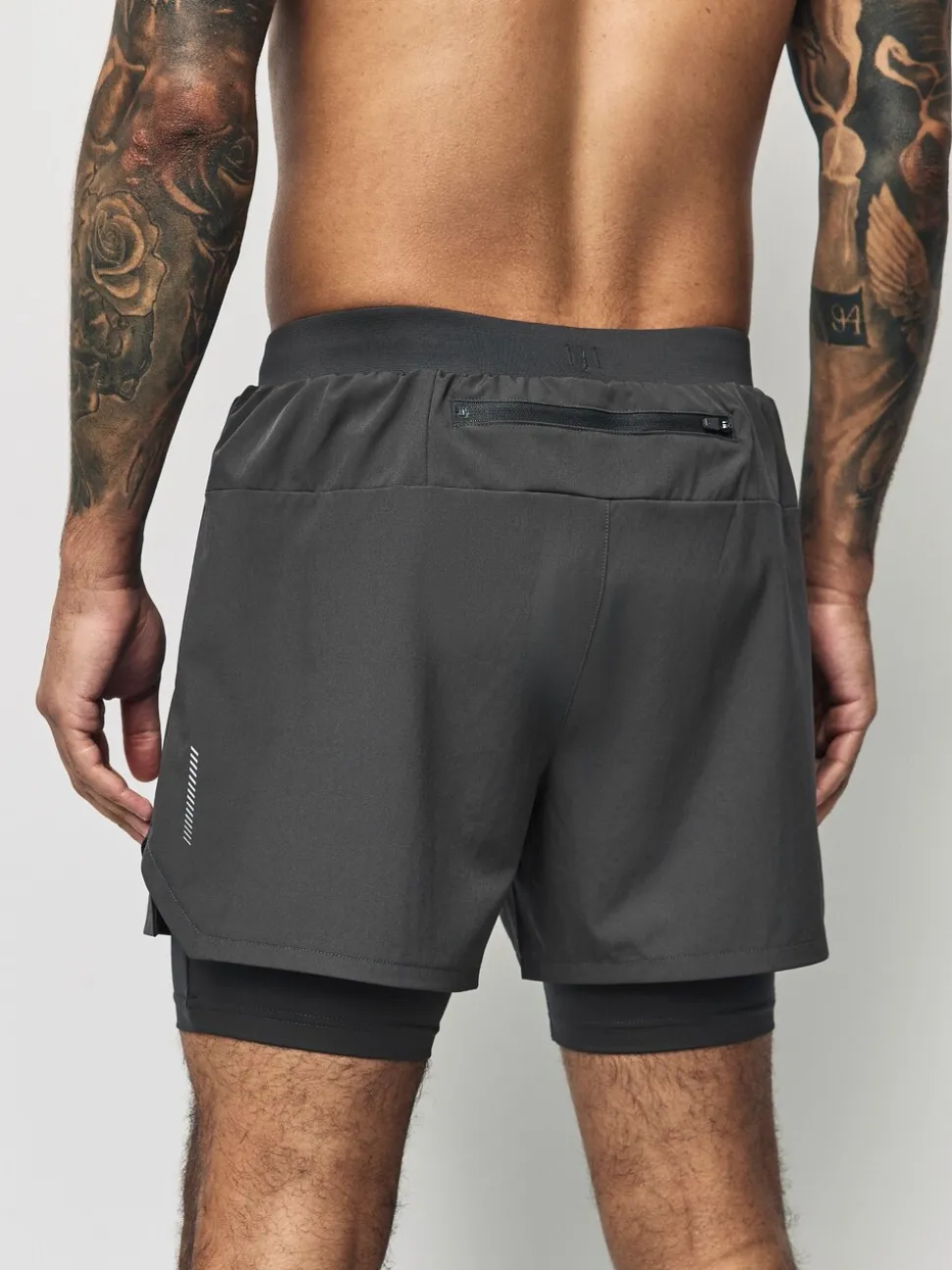 Leisteen grijs - Active 2-in-1 shorts