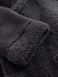 Leisteen grijs - Borg badjas