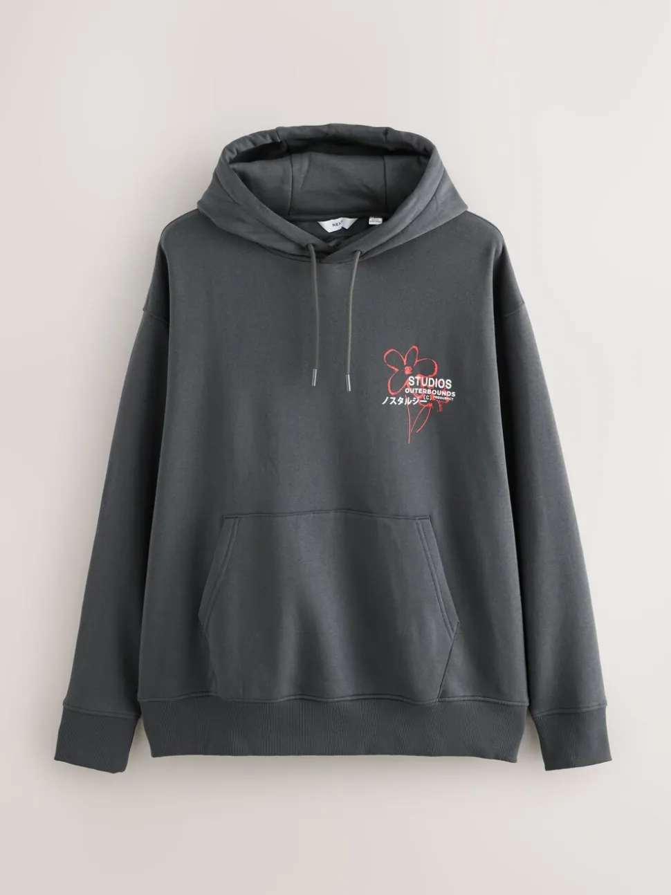 Leisteen grijs - Hoodie met grafische print