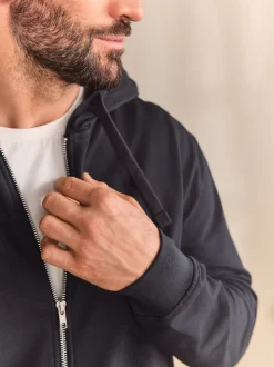 Leisteen grijs - Lichte hoodie met rits