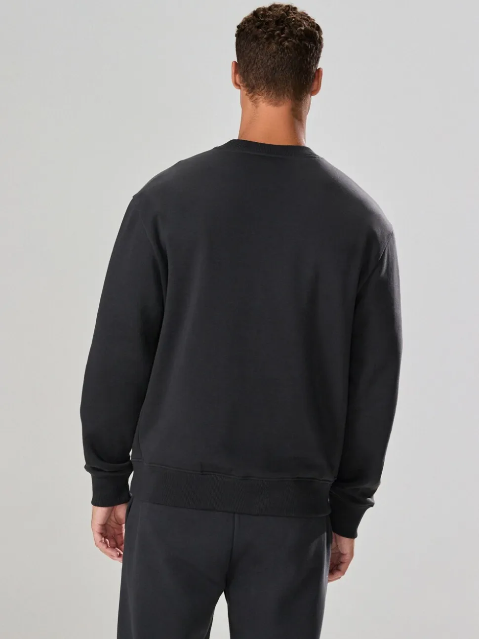 Leisteen grijs - Normale Pasvorm - Heavyweight Cotton Rich Crew Neck Sweatshirt