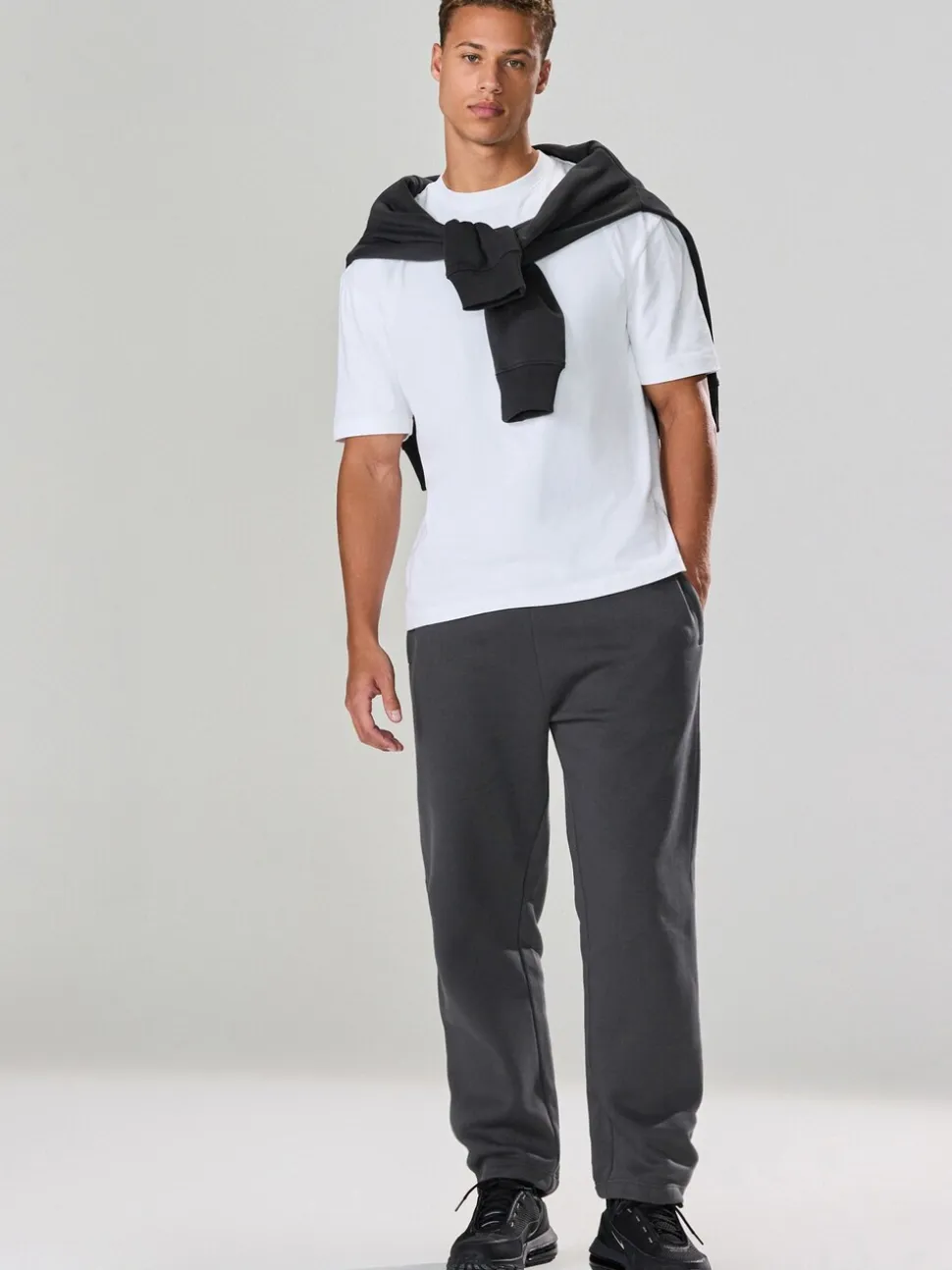 Leisteen grijs - Straight fit - Relaxed Fit Brushback Heavyweight Joggers