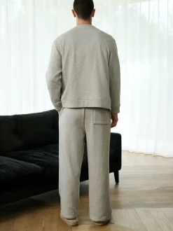 Leisteen grijs - Velour Lined Open Hem Joggers