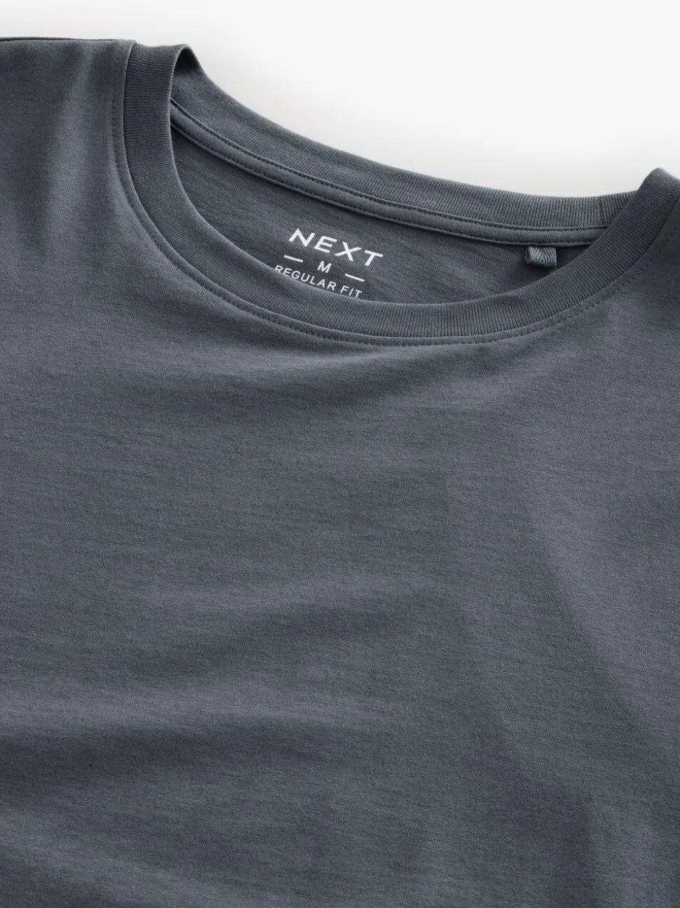 Leisteengrijs - Normale Pasvorm - Essentieel katoenen T-shirt met ronde hals