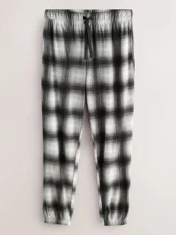 Leisteengrijs geruit - Motionflex Textured Cosy Long Sleeve Pyjamas Set