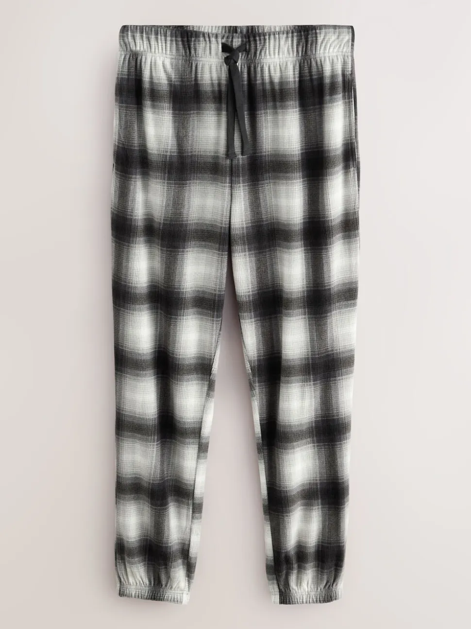 Leisteengrijs geruit - Motionflex Textured Cosy Long Sleeve Pyjamas Set