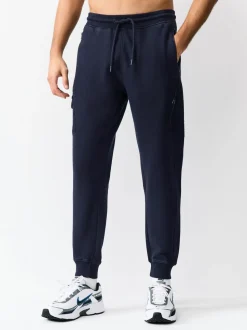 Leisteengrijs/marineblauw - Slim Fit Utility Brushback Heavyweight 2 Pack Cargo Joggers