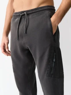 Leisteengrijs/marineblauw - Slim Fit Utility Brushback Heavyweight 2 Pack Cargo Joggers