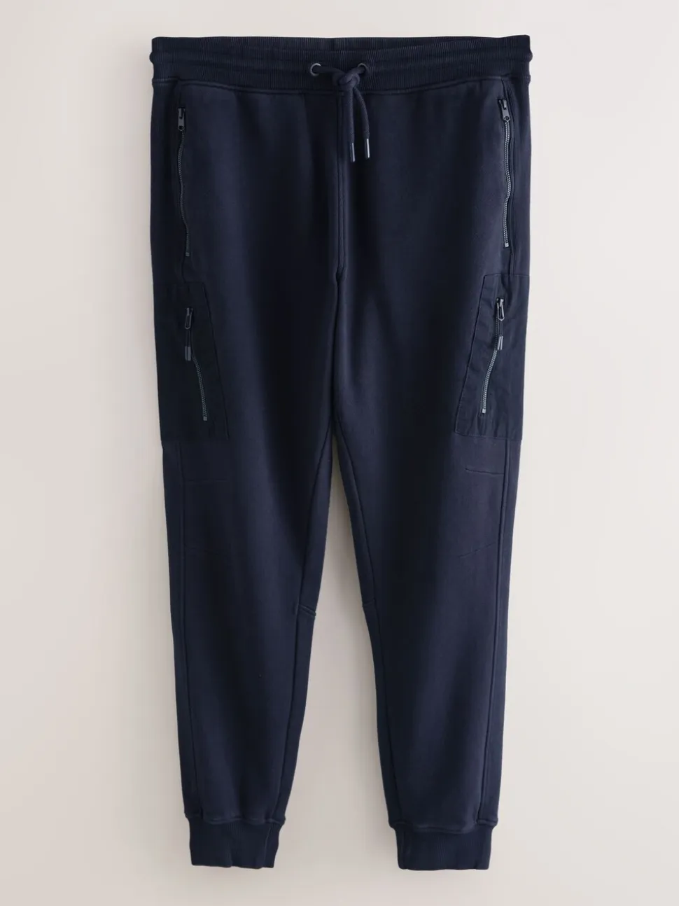 Leisteengrijs/marineblauw - Slim Fit Utility Brushback Heavyweight 2 Pack Cargo Joggers