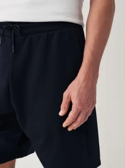 Leisteenkleurig/marineblauw - 2 jersey shorts met ritszakje