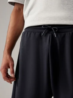 Leisteenkleurig/marineblauw - 2 jersey shorts met ritszakje
