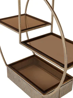 Libra Interiors Belvedere Aged Multi Tier Buffet Stand Small