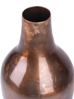 Libra Interiors Tambora Copper Finish Metal Vase Small