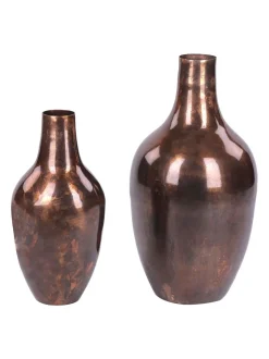 Libra Interiors Tambora Copper Finish Metal Vase Small