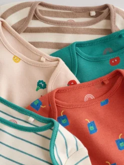 Licht - Set van 5 babyrompertjes