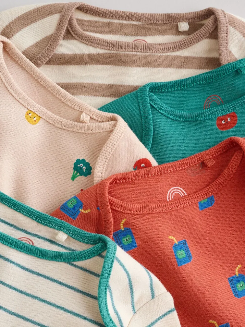 Licht - Set van 5 babyrompertjes