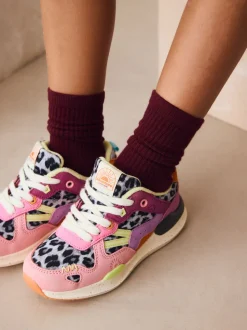 Licht - Vetersneakers met kleurvlakken