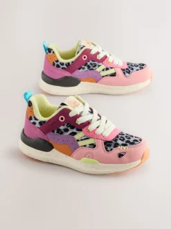 Licht - Vetersneakers met kleurvlakken