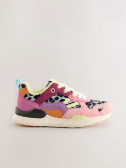 Licht - Vetersneakers met kleurvlakken