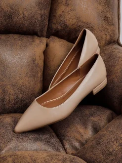 Licht beige - Linzi Orian Pointed Toe Ballet Flats