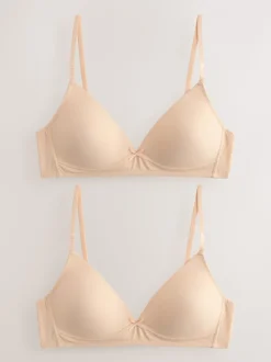 Licht beige - Set van 2 sportbeha's