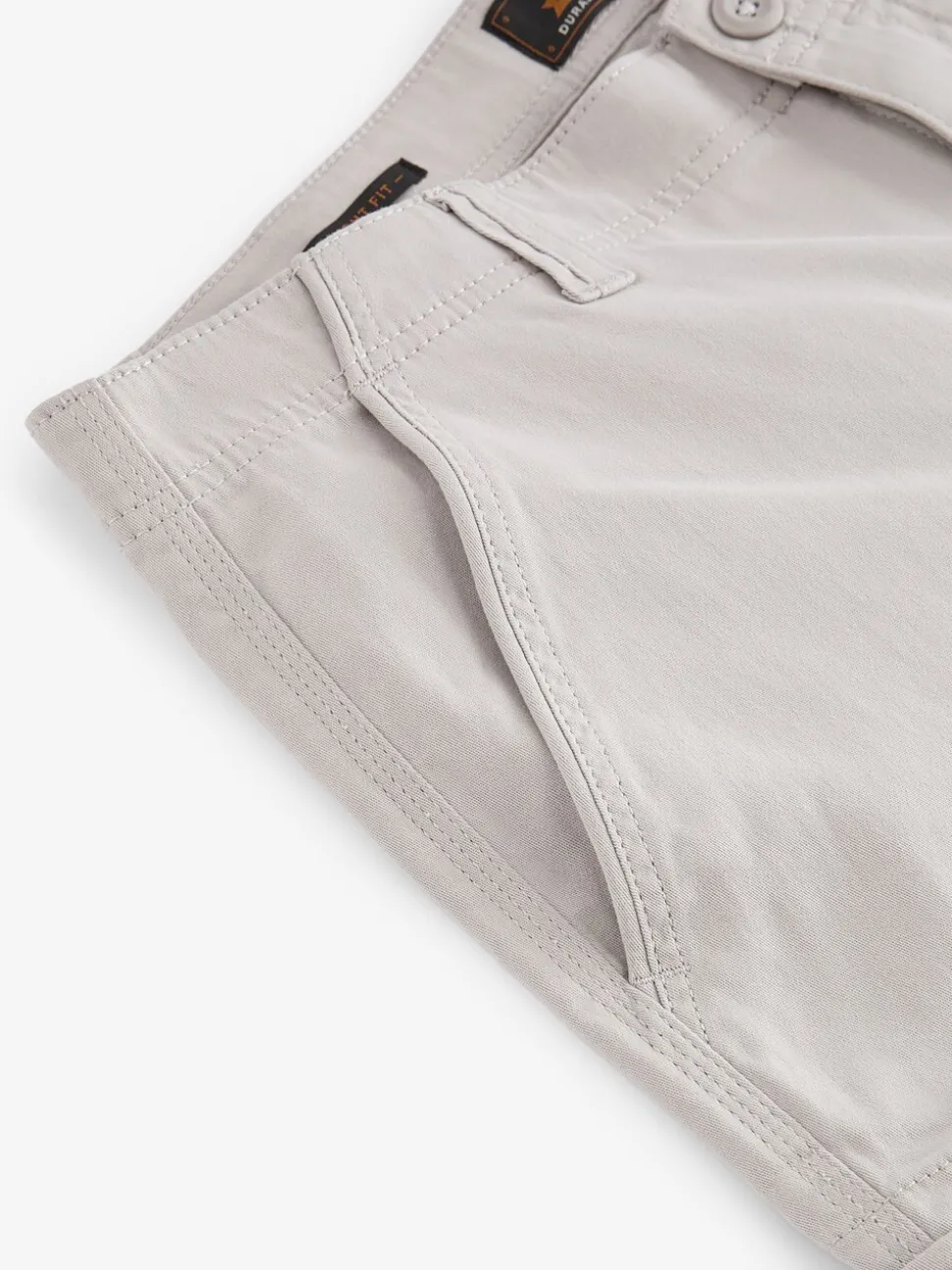 Licht pastelgeel - Straight fit - Katoenen cargostretchbroek