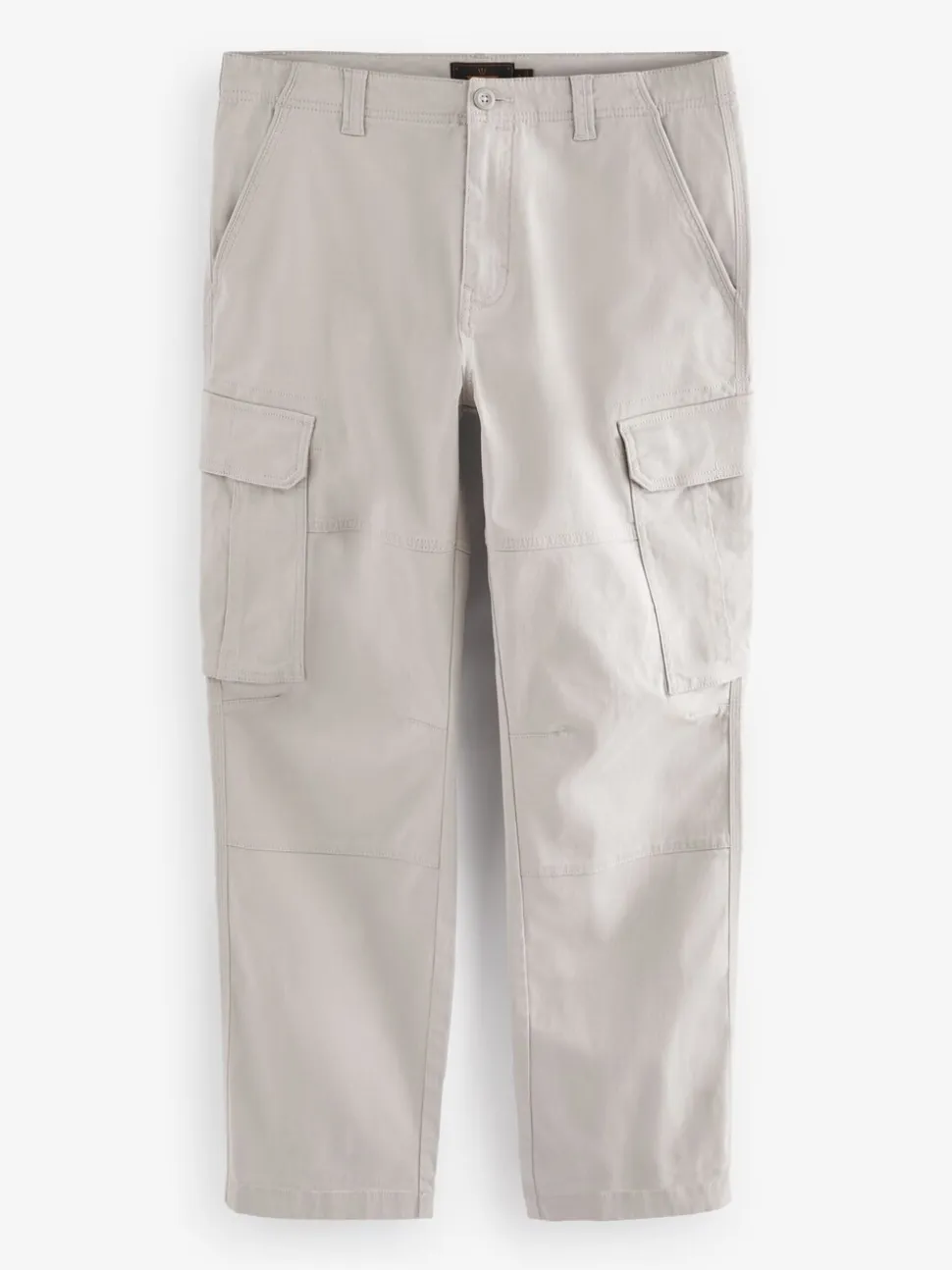 Licht pastelgeel - Straight fit - Katoenen cargostretchbroek