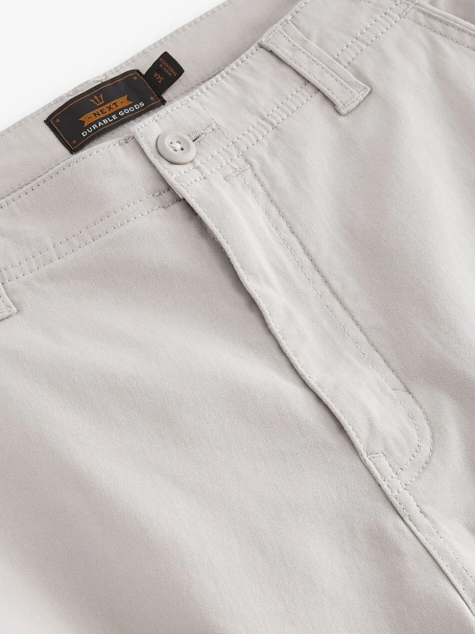 Licht pastelgeel - Straight fit - Katoenen cargostretchbroek