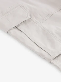 Licht pastelgeel - Straight fit - Katoenen cargostretchbroek