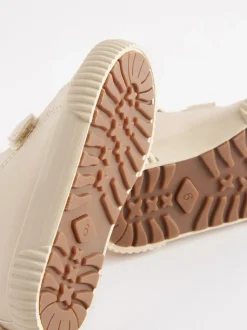 Lichtbeige met konijn - Hoge sneakers met klittenbandsluiting