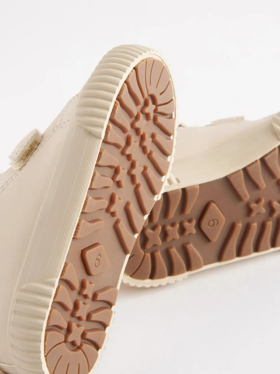 Lichtbeige met konijn - Hoge sneakers met klittenbandsluiting