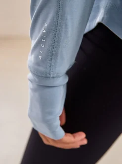 Lichtblauw - Active Open Back Soft Touch Top