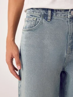 Lichtblauw - Barrel Fit - Vintage wash denim jeans