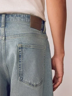 Lichtblauw - Barrel Fit - Vintage wash denim jeans