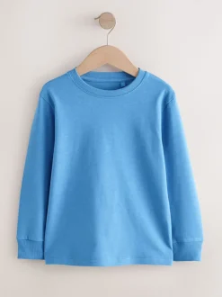 Lichtblauw - Behaaglijk T-shirt met lange mouwen (3-16 jr)