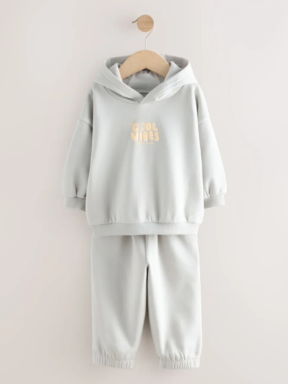 Lichtblauw - Cool Vibes Printed Hoodie and Joggers Set (3mths-7yrs)