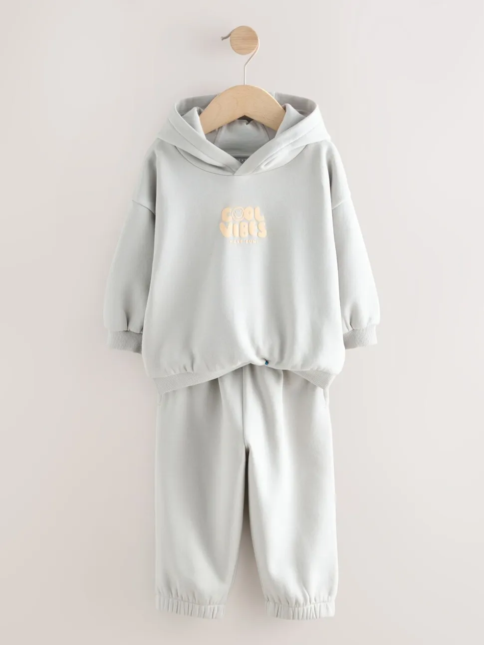 Lichtblauw - Cool Vibes Printed Hoodie and Joggers Set (3mths-7yrs)