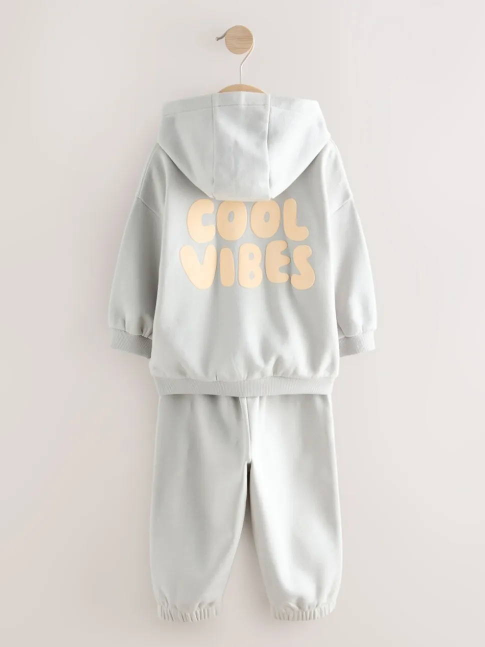 Lichtblauw - Cool Vibes Printed Hoodie and Joggers Set (3mths-7yrs)