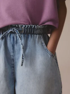Lichtblauw - Denim short (3-16 jr)