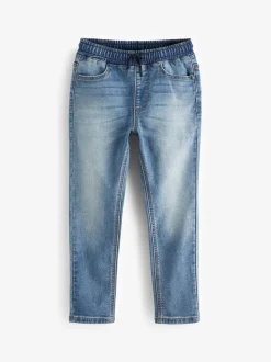 Lichtblauw - Jeans met stretch en elastische taille (3-16 jr)