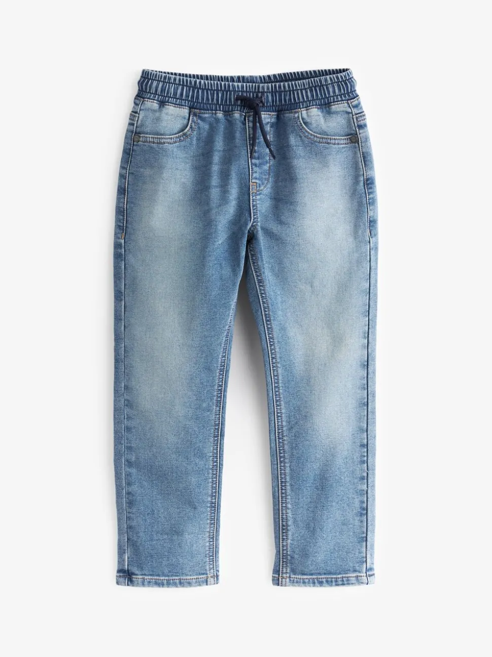 Lichtblauw - Jeans met stretch en elastische taille (3-16 jr)