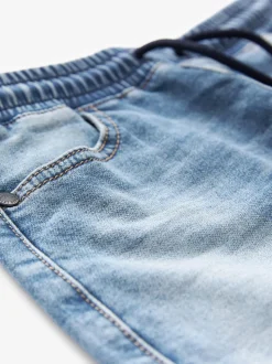 Lichtblauw - Jeans met stretch en elastische taille (3-16 jr)