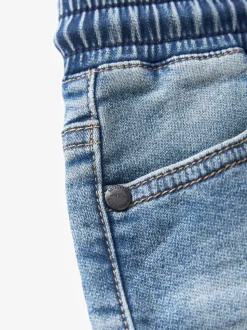 Lichtblauw - Jeans met stretch en elastische taille (3-16 jr)