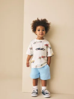 Lichtblauw - Jersey short (3 mnd-7 jr)
