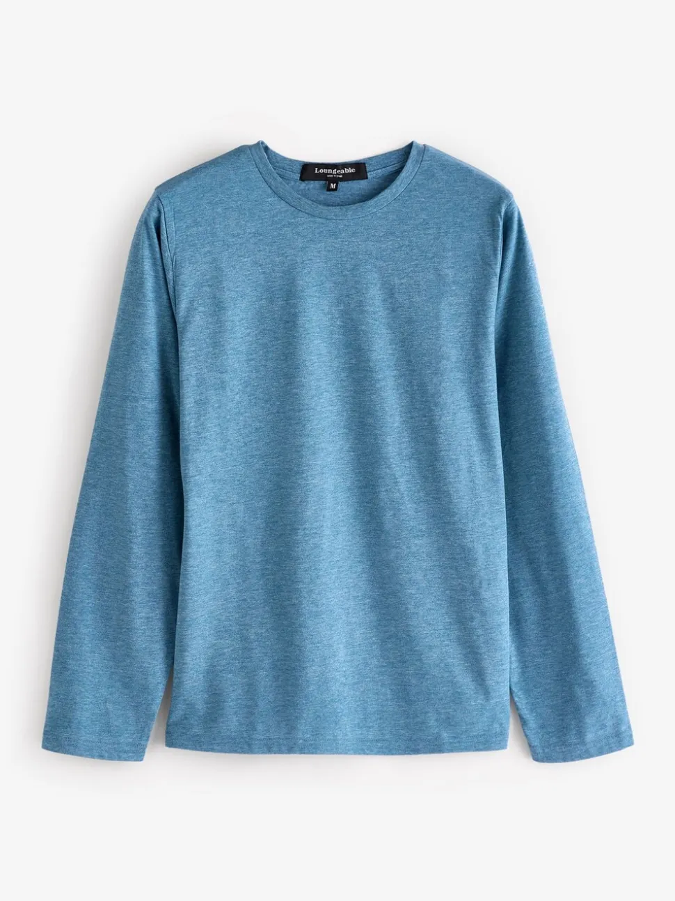 Lichtblauw - Loungeable Pyjama's Set van jersey top en geborstelde Ruit Broeken