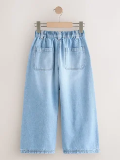 Lichtblauw - Pullon Wide Leg Trousers (3-16yrs)